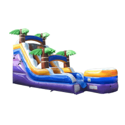 15' Purple Tropical Water Slide