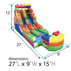 15' Building Block Water Slide Dimensions 1769379052 15' Building Block Water Slide